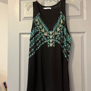 Maurices Black Embellished Sleeveless Tank Top